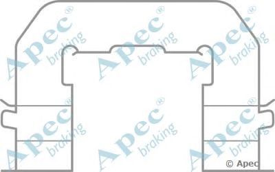 APEC BRAKING kit1078 -  Комплектующие, тормозные колодки